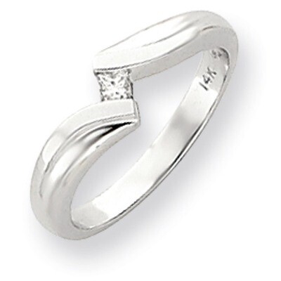 Polished Diamond Ring 14k White Gold Y4285AA, MPN: Y4285AA, 883957388953