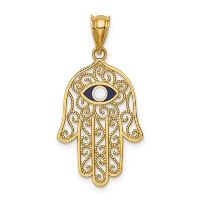 Enameled Hamsa Pendant 14k Gold Polished  D4553, MPN: D4553, 883957727196