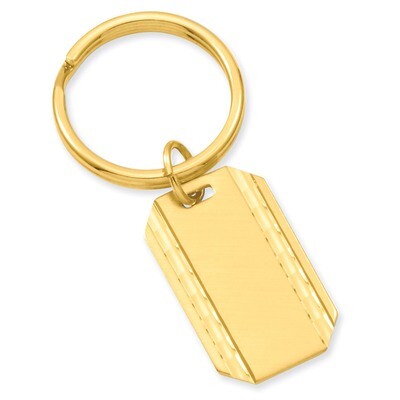 Kelly Waters Florentined Satin Key Ring Gold-plated GP3796, MPN: GP3796, 196904087909