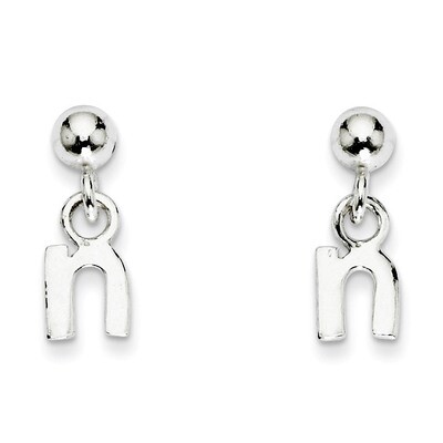 N Dangle Post Earrings Sterling Silver Polished QE6885N, MPN: QE6885N, 883957559339