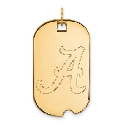 University of Alabama Large Dog Tag Gold-plated Silver GP028UAL, MPN: GP028UAL, 886774931999