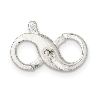 10x15.5mm Double Interchangeable Infinity Clasp Sterling Silver SS4977, MPN: SS4977,