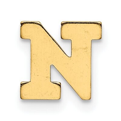 Die Struck Letter N 14k Yellow Gold YG2221N, MPN: YG2221N,