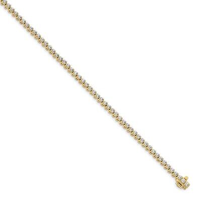 2.3mm Round 2-Prong A Diamond Bracelet 7 Inch 14k Gold X10020A, MPN: X10020A, 883957045993