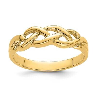Braided Knot Ring 14k Gold Polished R767, MPN: R767, 196904048733