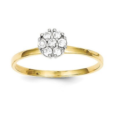 Cluster Promise Ring 10k Gold Synthetic Diamond 10C1175, MPN: 10C1175, 886774020389