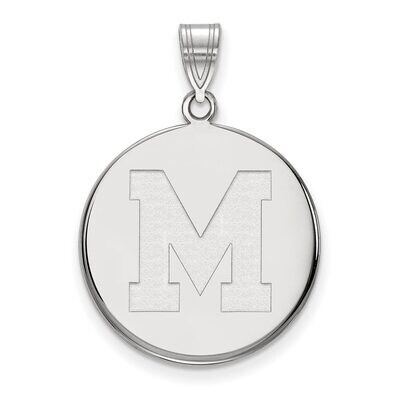 University of Memphis Large Disc Pendant Sterling Silver SS041UMP, MPN: SS041UMP, 886774710921