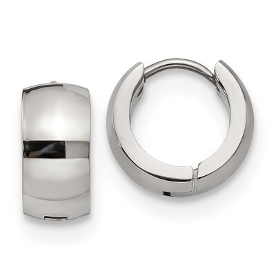6.0mm Hinged Hoop Earrings Stainless Steel Polished SRE1220 by Chisel, MPN: SRE1220, 191101499999