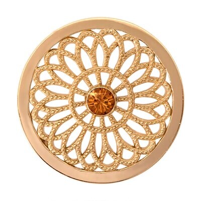 Nikki Lissoni Vintage Flower Gold Plated 33mm Coin C1097GM, MPN: C1097GM, 8718627462348