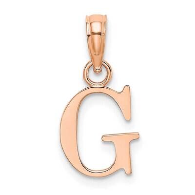 G Block Initial Charm 14k Rose Gold Polished K6423RG, MPN: K6423RG, 637218161447