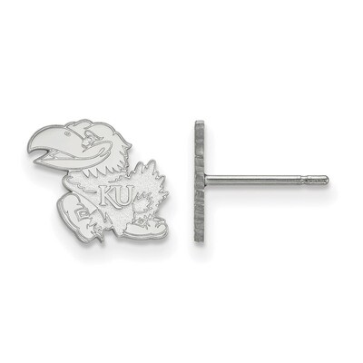 University of Kansas x-Small Post Earrings 10k White Gold 1W008UKS, MPN: 1W008UKS, 191101095726