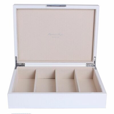 Addison Ross White Glasses Box8 x 11 Inch Lacquer BX1502G, MPN: BX1502G, UPC/EAN: 5024043191674