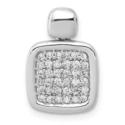 1/4Ct. Diamond Fancy Square Pendant 14k White Gold PM4018-025-WA, MPN: PM4018-025-WA, 883957295657