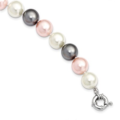 12-13Mm Multi-Color Shell Pearl Necklace Sterling Silver Majestick QMJN130MX-18, MPN: QMJN130MX-18,…