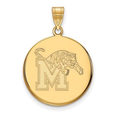 University of Memphis Large Pendant Gold-plated Silver GP033UMP, MPN: GP033UMP, 886774936161