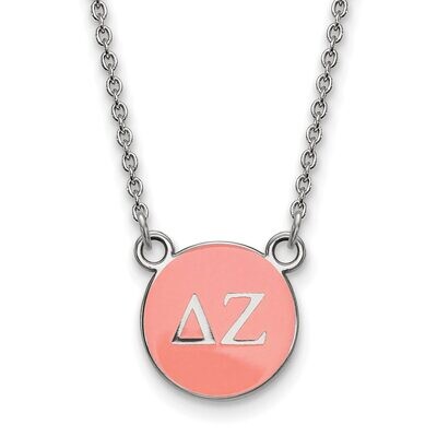 Delta Zeta Extra Small Enameled Pendant with 18 Inch Chain Sterling Silver SS029DZ-18, MPN: SS029DZ…