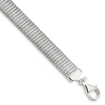 10mm Cubetto Bracelet Sterling Silver Textured QG4863-7.5, MPN: QG4863-7.5, 886774002620