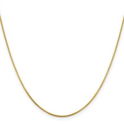 Flash Gold-Plated .8mm Box Chain Sterling Silver QBX015G-18, MPN: QBX015G, 883957581521