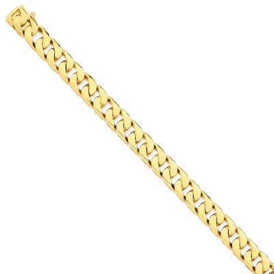 11.2mm Hand-polished Flat Beveled Curb Chain 8 Inch 14k Gold LK134-8, MPN: LK134-8, 886774403861