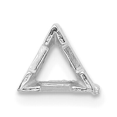 Triangle V-End with Airline 3.0mm Setting 14k White Gold WG278, MPN: WG278,