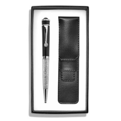 Black Crystal Filled Ballpoint Pen with Matching Pouch Set JBP111B, MPN: JBP111B, 883957958651
