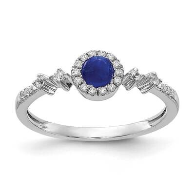 Cabochon Sapphire Ring 14k White Gold Diamond RM4037-SA-025-WA, MPN: RM4037-SA-025-WA, 883957552378
