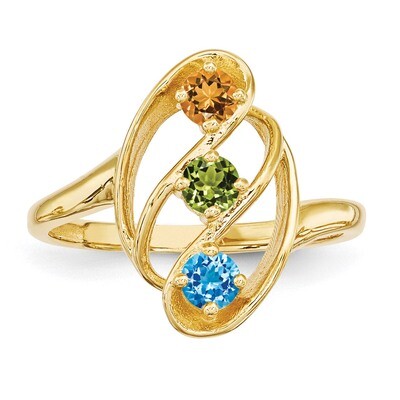 3 Stone Mother&#39;s Ring 14k Yellow Gold Genuine XMR3/3GY, MPN: XMR3_3, 191101538667