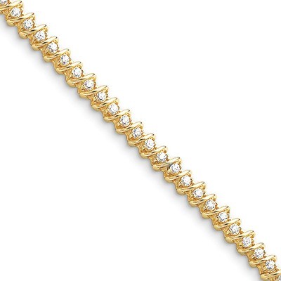 Diamond tennis bracelet 14k Gold X2003AAA, MPN: X2003AAA, 883957048918