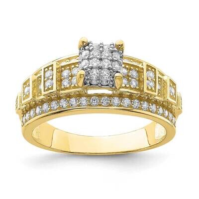 Micropave Ring 10k Gold CZ Diamond 10C1416, MPN: 10C1416, 883957781723