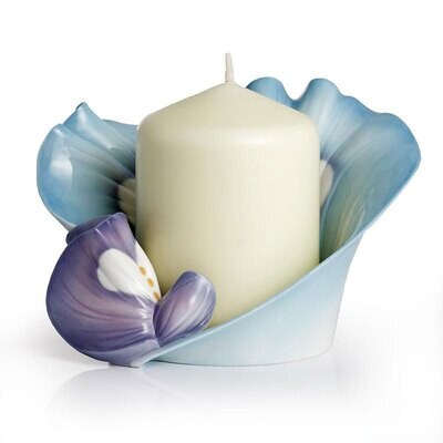 Franz Porcelain Blooming Bluebonnets Collection Candle Holder FZ02251, MPN: FZ02251,