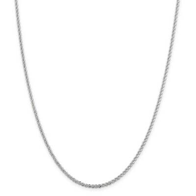 2.3mm Solid Rope Chain 26 Inch Sterling Silver QDR040-26, MPN: QDR040-26, 191101768651