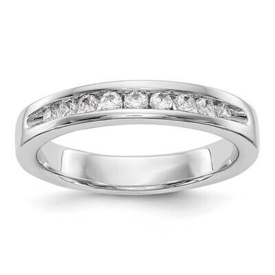 9-Stone Diamond Channel Band 14k White Gold RM3310B-025-WAA, MPN: RM3310B-025-WAA,