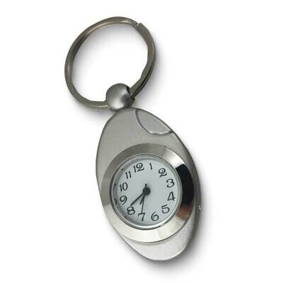 Silver-tone Oval Clock Key Ring GM25315, MPN: GM25315, 788089047177