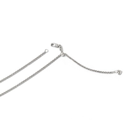 Leslie&#39;s Adjustable Semi Solid Chain 30 Inch - 14k White Gold HB-1211-30, MPN: 1211-30, 886774544359