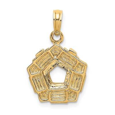 Washington D.C. Pentagon Overview Charm 14k Gold 3-D K7232, MPN: K7232, 637218063918