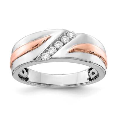 Diamond Band 14k White &amp; Rose Gold RM3640B-020-WRAA, MPN: RM3640B-020-WRAA, 196904148358