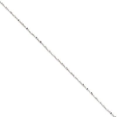 16 Inch 1.2mm Twisted Serpentine Chain Sterling Silver QPEN6-16, MPN: QPEN6-16, 883957081298