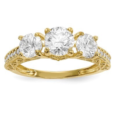 CZ Ring 10k Polished Gold 10YC388, MPN: 10YC388, 883957327976