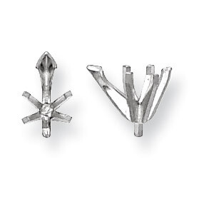 Pear 6-Prong V-End With Peg .20Ct. Setting 14k White Gold WG241-1, MPN: WG241,