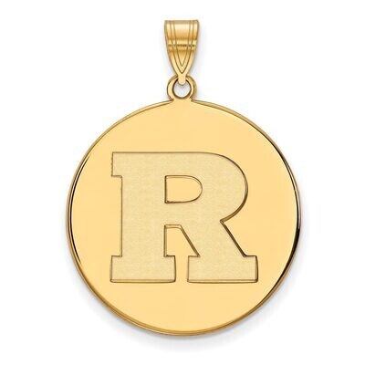 Rutgers x-Large Disc Pendant Gold-plated Silver GP021RUT, MPN: GP021RUT, 886774926186