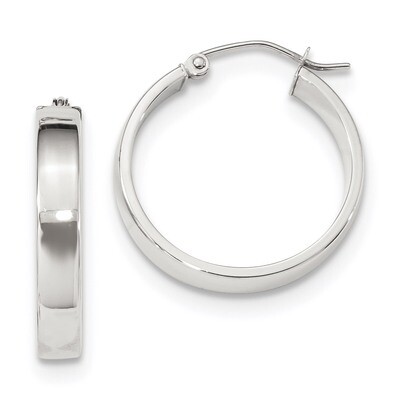 Polished Hoop Earring 10k White Gold 10T989, MPN: 10T989, 191101170287