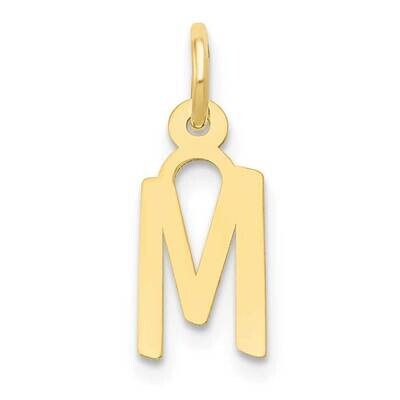 Slanted Block Initial M Charm 10k Gold Small 10YC644M, MPN: 10YC644M,