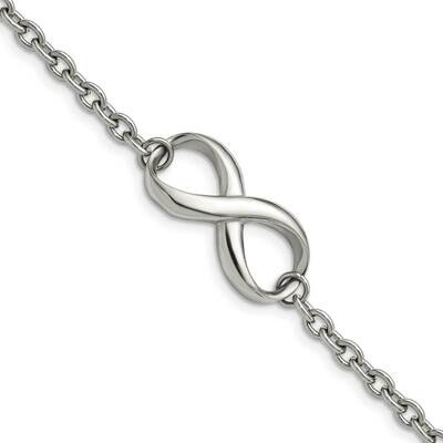 Infinity Symbol and Link Bracelet Stainless Steel Polished SRB1285-7.5 by Chisel, MPN: SRB1285-7.5,…