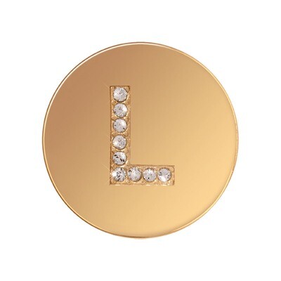 Nikki Lissoni Sparkling Letter Initial L Gold-Plated 23mm Coin C1262GSL, MPN: C1262GSL, 87186274664…