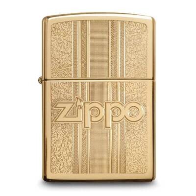 Zippo Pattern Design High Polished Brass Lighter GM25815, MPN: GM25815, 191693054460