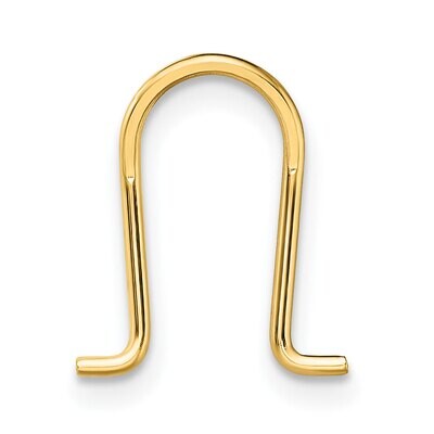 Small Spring Omega Clip Component 14k Yellow Gold YG767, MPN: YG767,