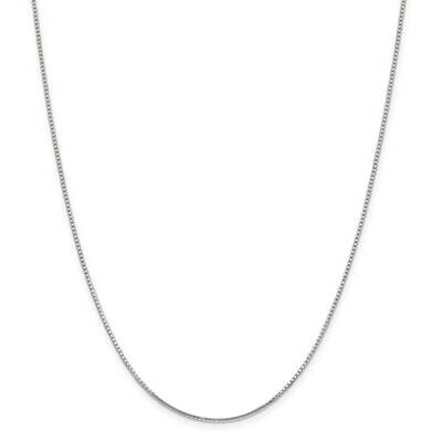 1.25mm 8 Sided Diamond-Cut Box Chain 28 Inch Sterling Silver QBR024-28, MPN: QBR024-28,