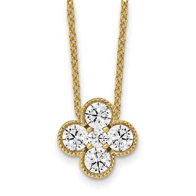 Diamond Vs/Si D E F Bloom Pendant Necklace 14k Yellow Gold True Origin Lab Grown PM6346-075-YLD, MP…