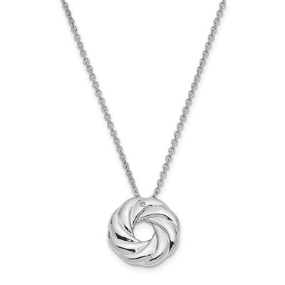 Sparkle Shine 14 Inch Necklace with 2 inch Extender Sterling Silver CZ Diamond QSX672, MPN: QSX672,…