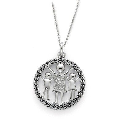 Knitted Together By Love 18 Inch Necklace Sterling Silver Antiqued QSX280, MPN: QSX280, 883957319728